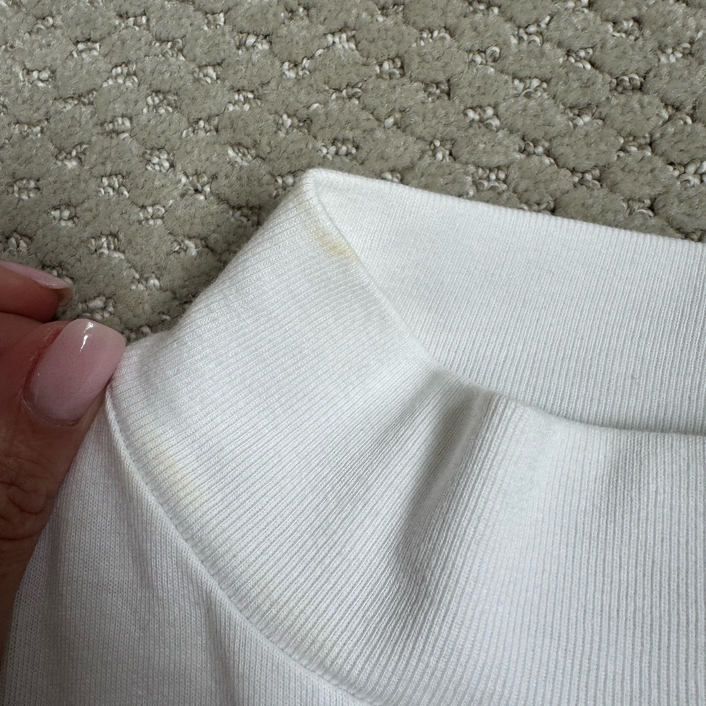 NSF Women's White Mock Neck Crop Top - Picture 5 of 10